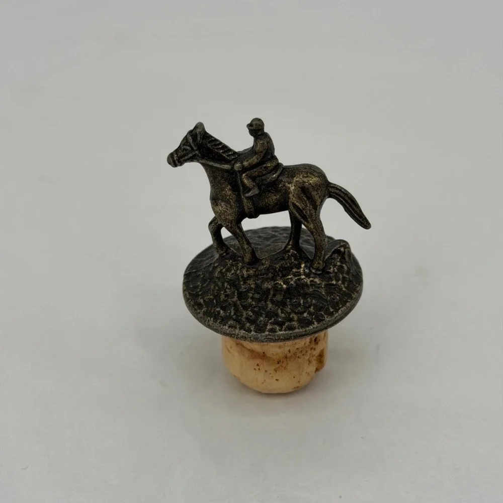Blantons Bourbon Wine Bottle Stopper Horse Jockey Bronze Finish‎ Letter B